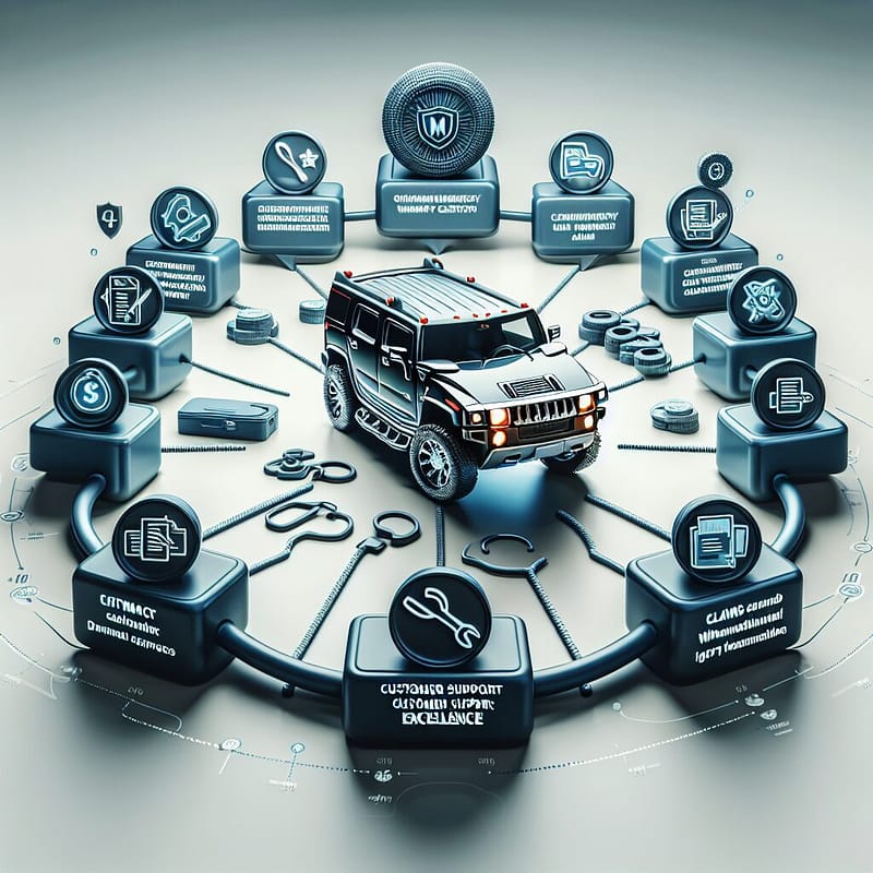 Efficient and simplified process for HUMMER warranty claims, highlighting customer support excellence.