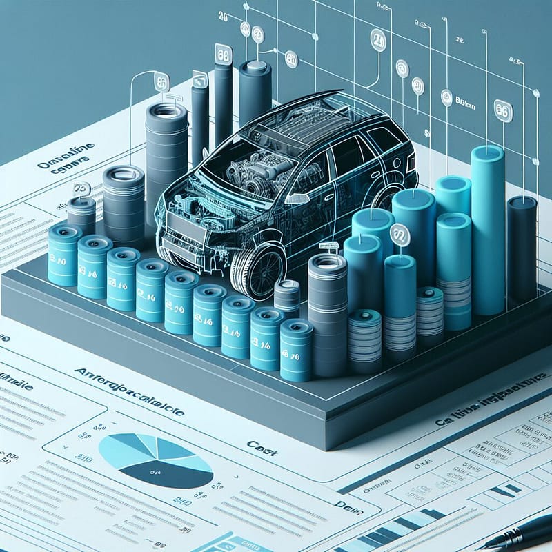 Graph showing average engine repair costs over time.