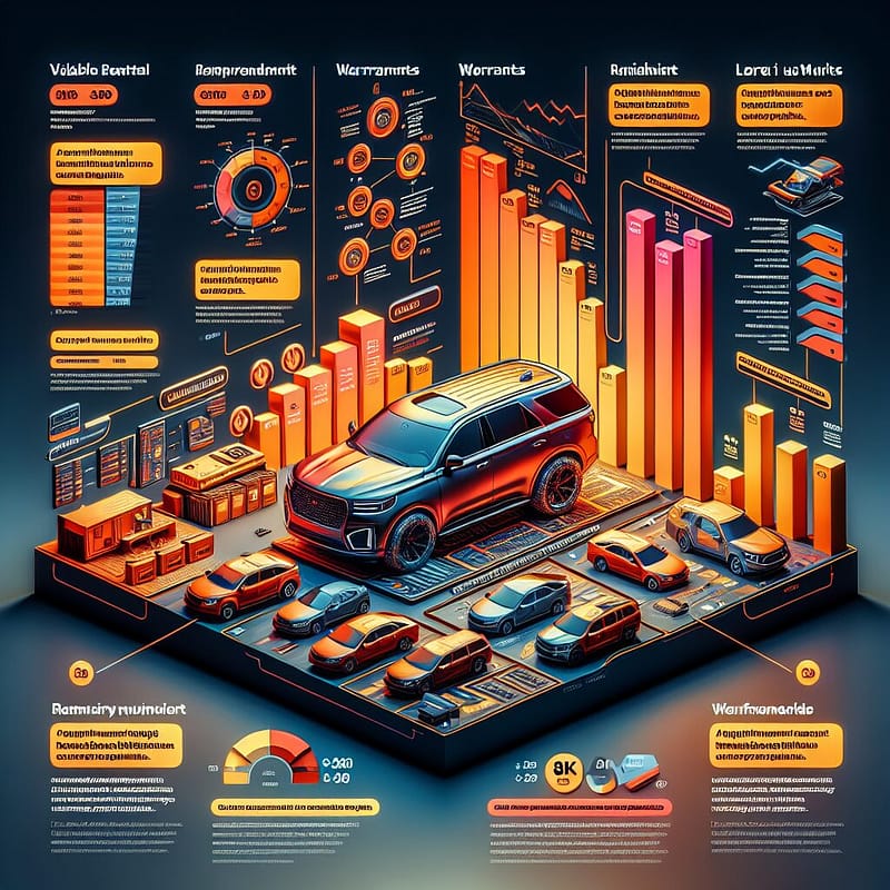Infographic comparing rental car reimbursement across Hummer warranties