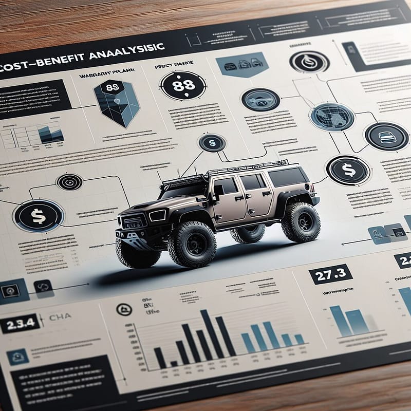 Infographic showing cost-benefit analysis of a Hummer warranty plan