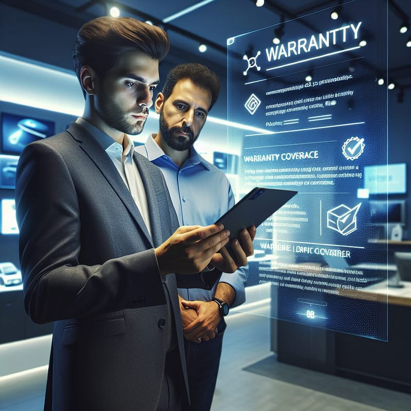 Consumer reviewing extended warranty for product coverage and value.