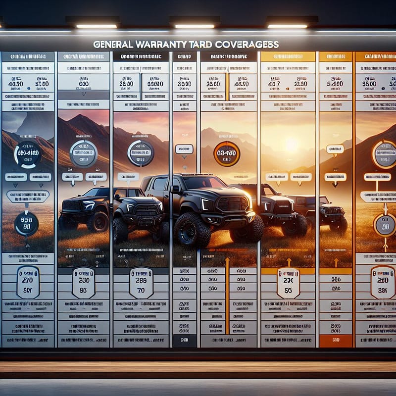 Comparison table of Hummer warranty coverages.